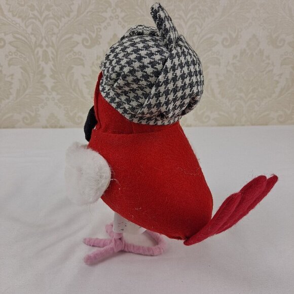 Target Bird Red and White Valentine’s Day Bird With Bow Tie and Houndstooth Cap - Picture 3 of 7